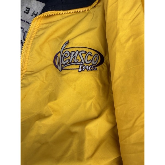 Vintage Vensco Inc Yellow Bomber Jacket Embroidered Workwear XL George - Picture 2 of 5